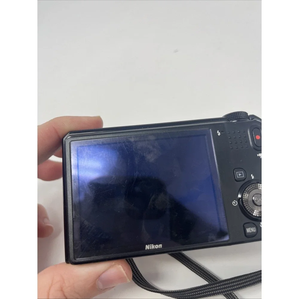 Nikon Coolpix S9100 12.1MP Digital Camera – Black –‎ For Parts Repair
